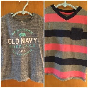 2 T-shirts Old navy & Arizona size 5